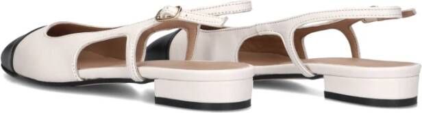 Notre-v Beige leren slingbacks voor dames White Dames