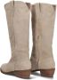 Notre-V 08-184 Cowboylaarzen Western Laarzen Dames Beige - Thumbnail 10