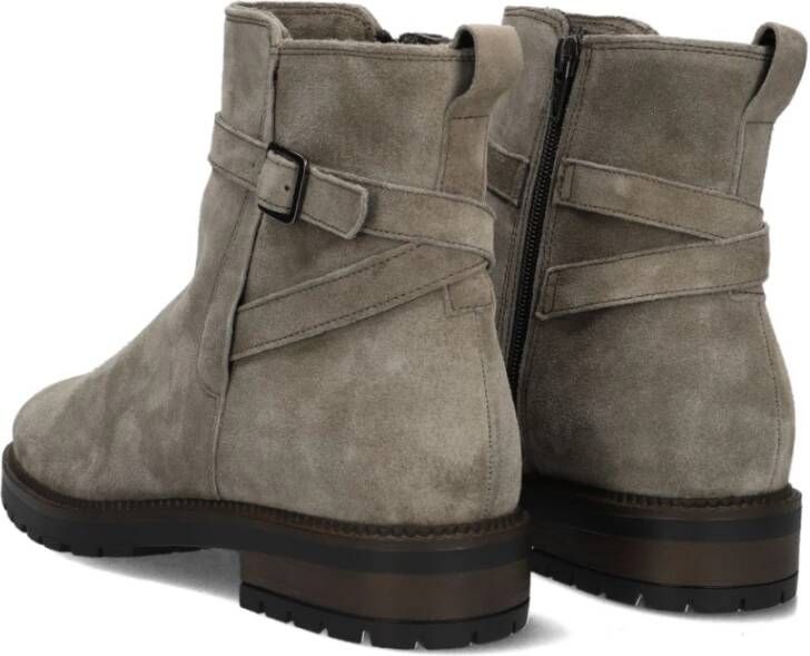 Notre-v Beige Suède Enkellaarzen Gray Dames