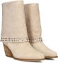 Notre-v Beige Suède Western Enkellaarzen Beige Dames - Thumbnail 8