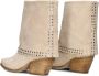 Notre-v Beige Suède Western Enkellaarzen Beige Dames - Thumbnail 9