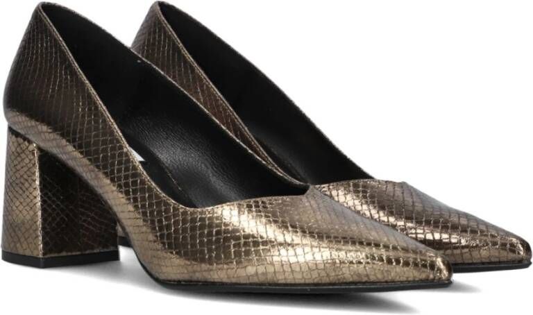 Notre-v Bronzen Reptielenleren Pumps Brown Dames