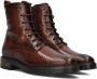 Notre-v Cognac Leren Veterschoenen Brown Dames - Thumbnail 8