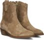 Notre-V 08-180 Enkellaarsjes Enkelboots met rits Dames Camel - Thumbnail 9