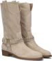 Notre-V 08-464 Enkellaarsjes Enkelboots met rits Dames Beige - Thumbnail 9