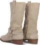 Notre-V 08-464 Enkellaarsjes Enkelboots met rits Dames Beige - Thumbnail 10