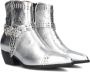 Notre-V As186 Enkellaarsjes Enkelboots met rits Dames Zilver - Thumbnail 9