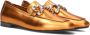 Notre-V 6112 Loafers Instappers Dames Oranje - Thumbnail 8