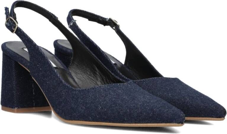 Notre-v Elegante Slingbacks met Denimstructuur Blue Dames