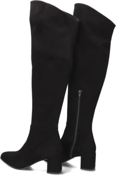 Notre-v Elegante Zwarte Suède Hoge Laarzen Black Dames