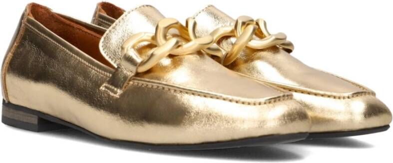 Notre-v Gouden Loafers met Elegante Details Yellow Dames