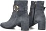 Notre-V 8552 Enkellaarsjes Enkelboots met rits Dames Grijs - Thumbnail 9