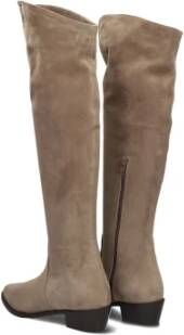 Notre-v Hoge Laarzen voor Dames in Taupe Beige Dames