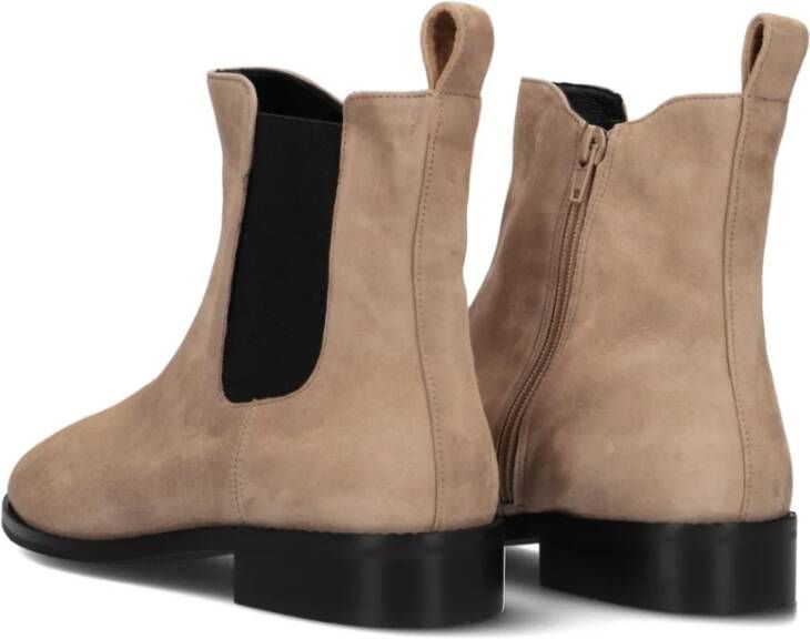 Notre-v Taupe Suède Enkellaarzen Stijlvol Model Beige Dames