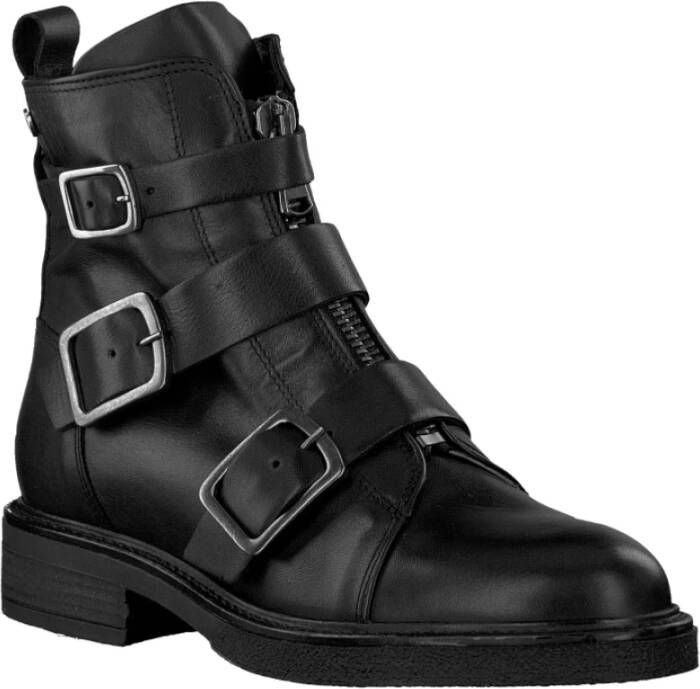 Notre-v Zwarte Bikerboot met Gespen Black Dames