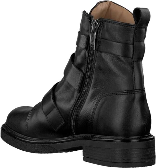 Notre-v Zwarte Bikerboot met Gespen Black Dames