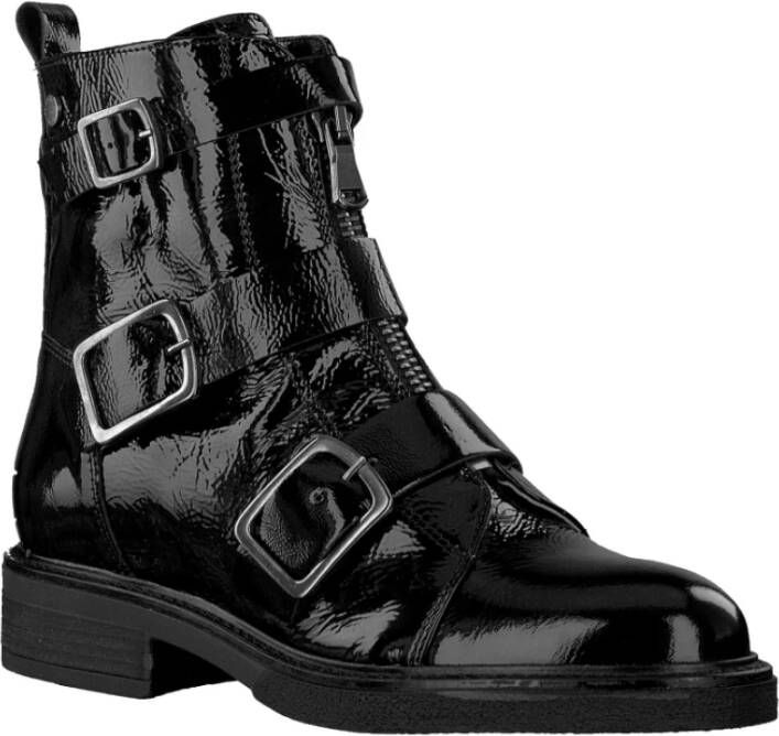 Notre-v Zwarte Bikerboot met Gespen Black Dames