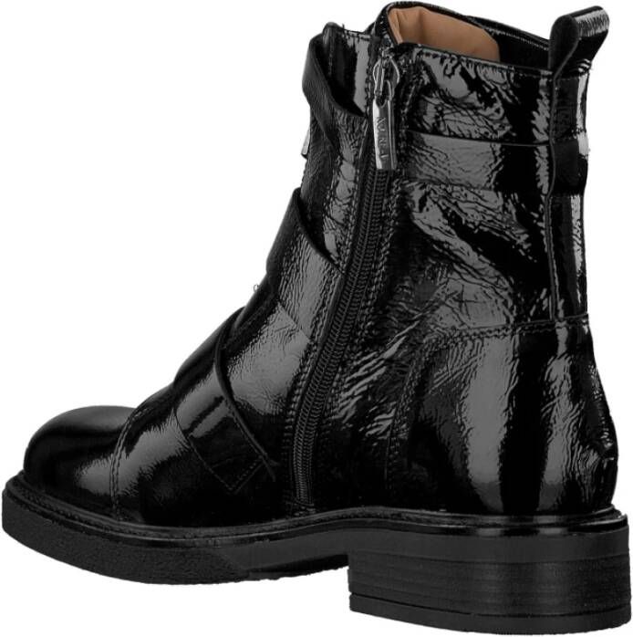 Notre-v Zwarte Bikerboot met Gespen Black Dames