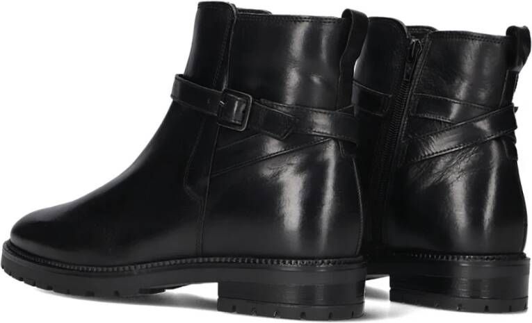 Notre-v Zwarte Enkelboots met Rits Black Dames