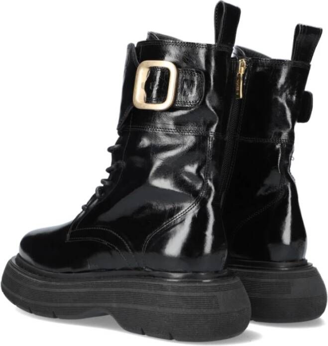 Notre-v Zwarte Hoge Veterboots An133 Black Dames