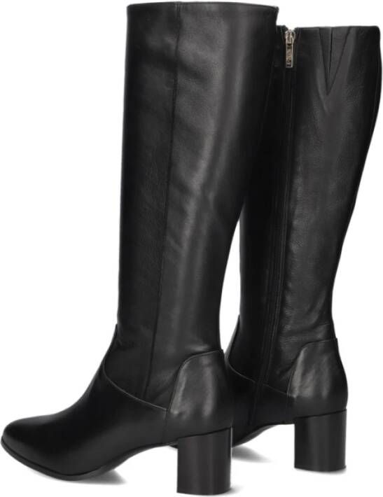 Notre-v Zwarte Leren Hoge Laarzen 8591 Black Dames