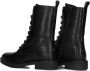 Notre-v Zwarte Leren Veterschoenen Black Dames - Thumbnail 8