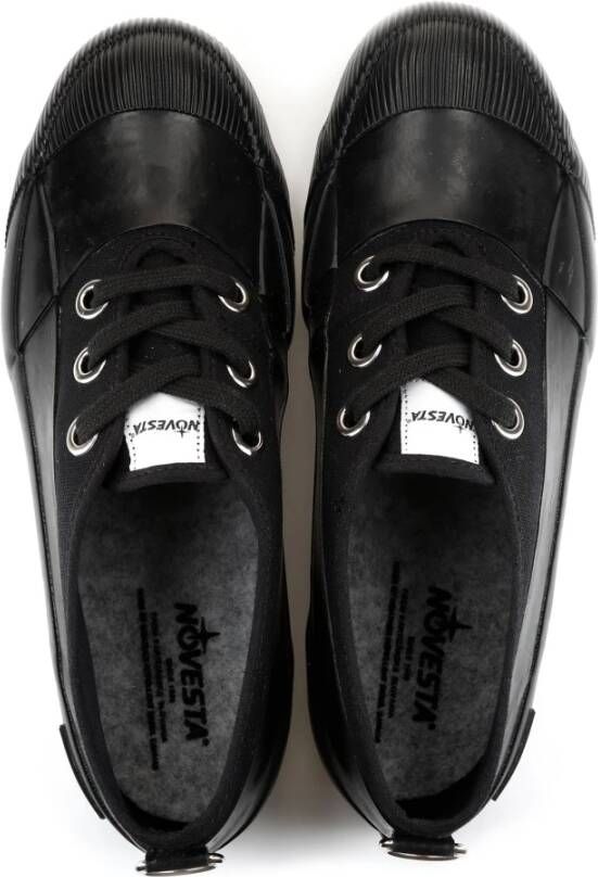 Novesta Rubber Sneaker Laag Zwart Black Unisex