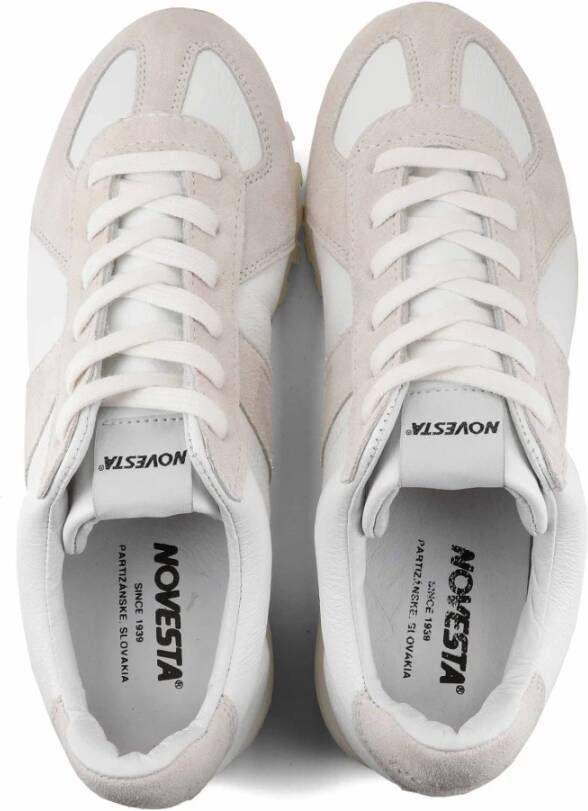 Novesta Witte Leren Trail Sneakers White Unisex