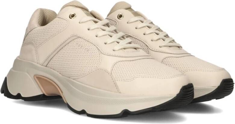 Nubikk Beige Leren Lage Sneakers Beige Dames