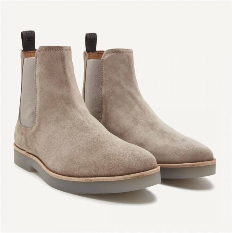 Nubikk Chelsea Boot Suede II Taupe Sand Beige Heren