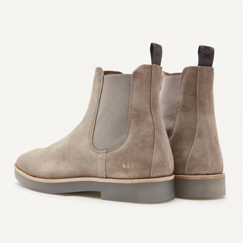 Nubikk Chelsea Boot Suede II Taupe Sand Beige Heren