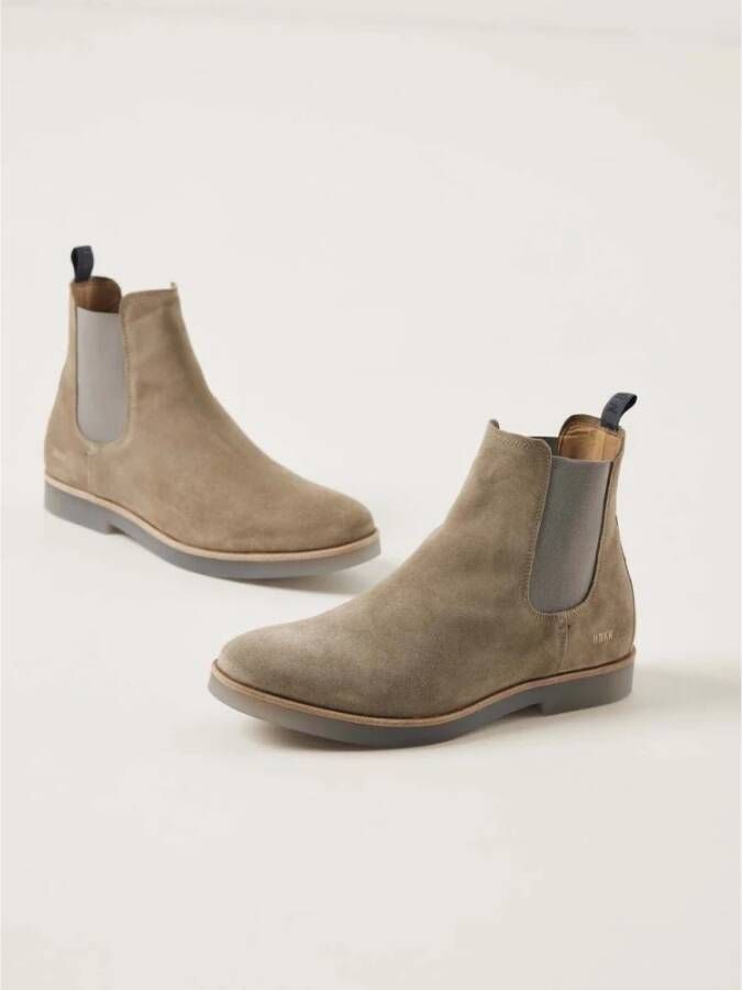 Nubikk Chelsea Boot Suede II Taupe Sand Beige Heren