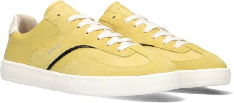 Nubikk Gele Leren Lage Sneakers Yellow Dames