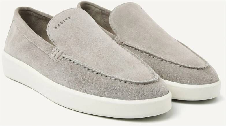 Nubikk Grijze Suède Stijlvolle Sneakers Gray Heren