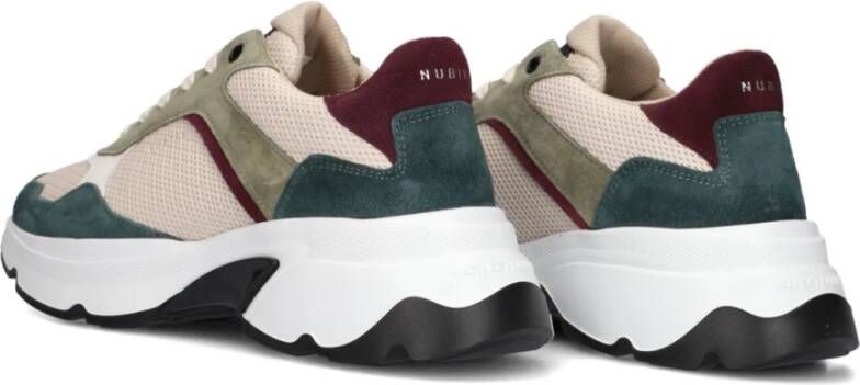 Nubikk Groene Leren Sneakers Ross Jaden Multicolor Dames