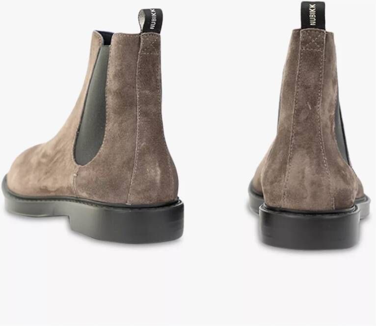 Nubikk Handgemaakte Chelsea Boots met Elastische Panelen Gray Heren