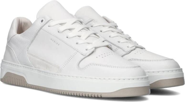 Nubikk Heren Court Sneakers Wit Leer White Heren