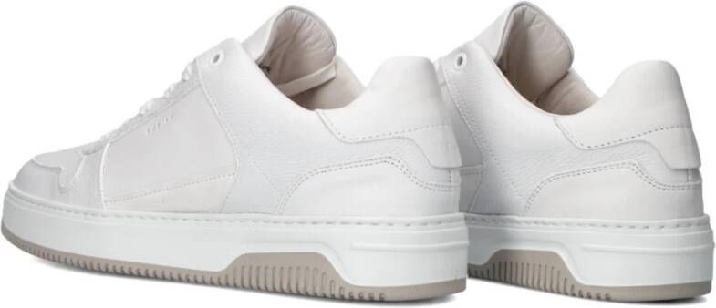 Nubikk Heren Court Sneakers Wit Leer White Heren