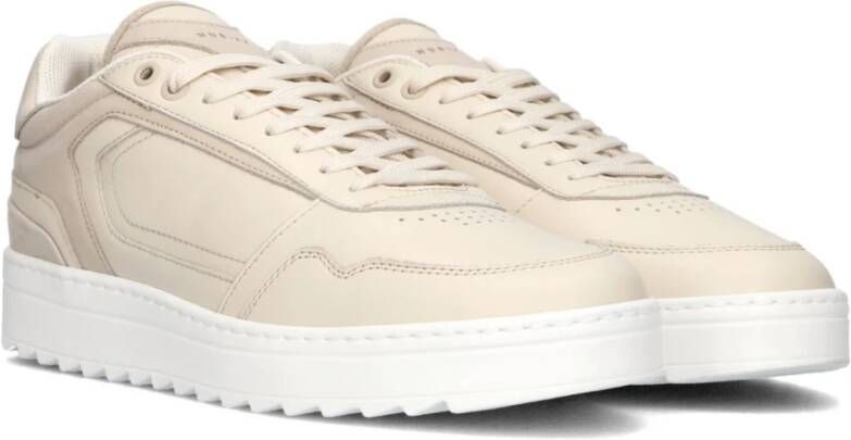 Nubikk Heren Lage Leren Sneaker Cliff Cane Beige Heren