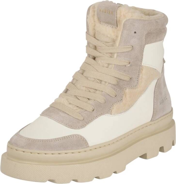 Nubikk Hoge Sneaker Wit Grijs Gray Dames