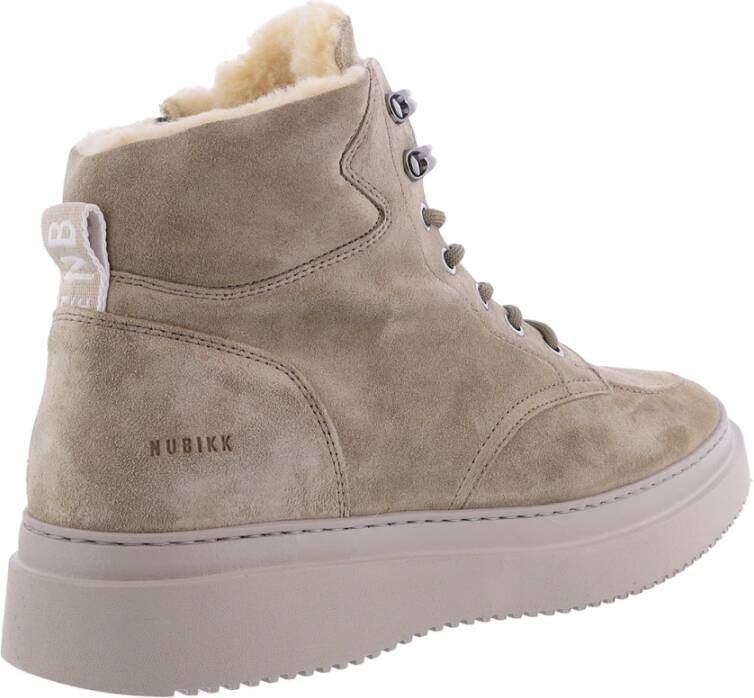 Nubikk Jonah Polar Fur Stijlvolle Enkellaarzen Beige Heren