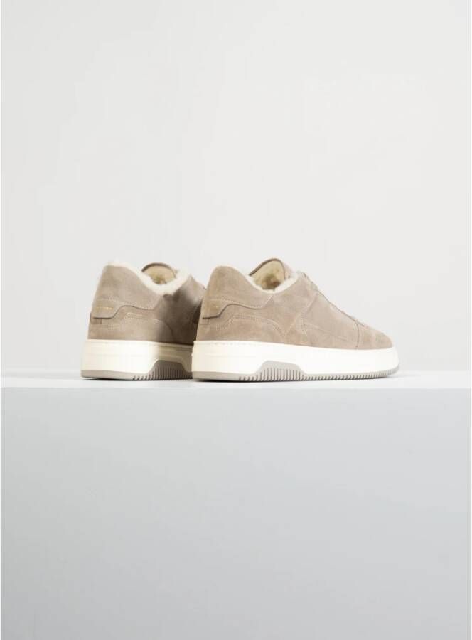 Nubikk Leren Sneaker met Textiel Voering Beige Heren