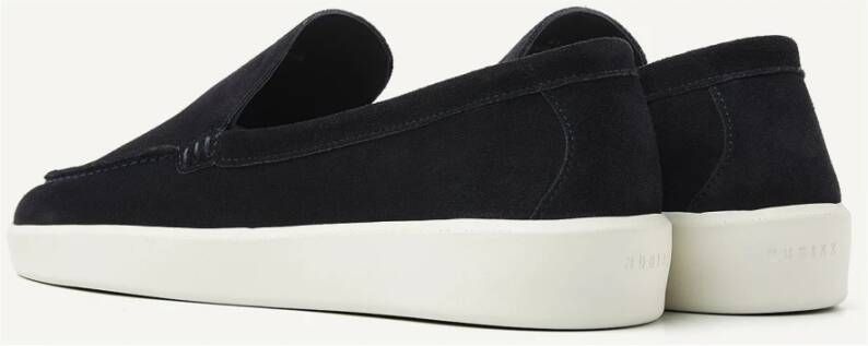 Nubikk Navy Suede Stijlvolle Sneakers Blue Heren