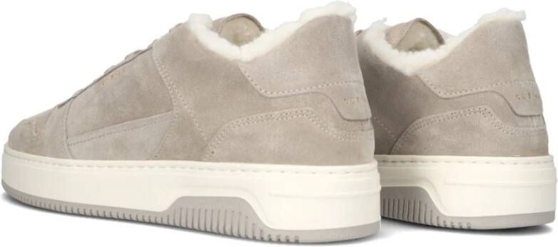 Nubikk Taupe Suède Teddy Trim Sneakers Beige Heren