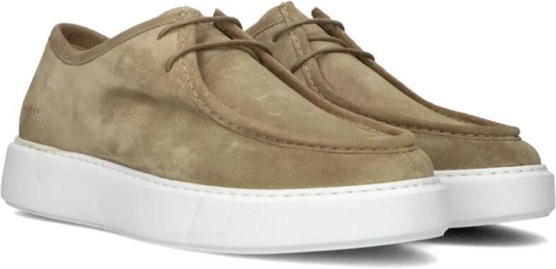 Nubikk Taupe Suede Veterschoenen Vince Ryan Beige Heren