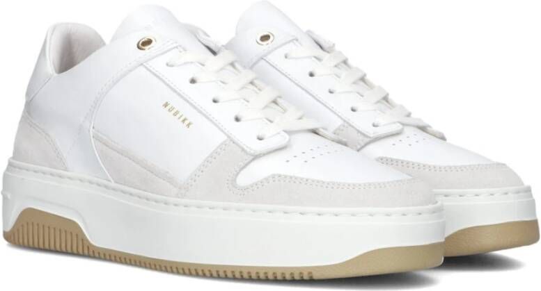 Nubikk Witte en grijze lage sneakers White Dames