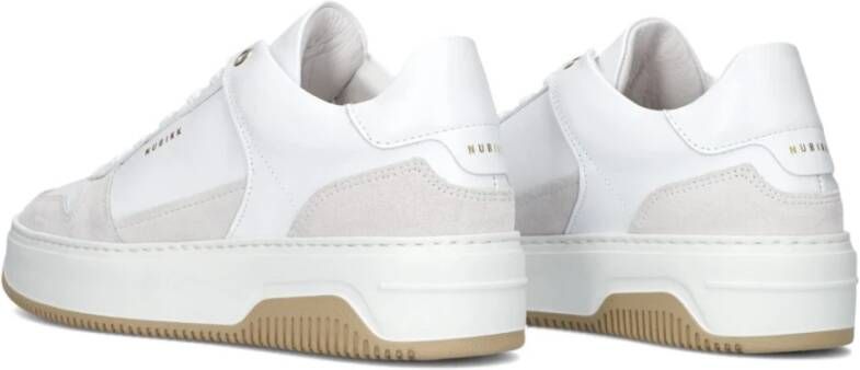 Nubikk Witte en grijze lage sneakers White Dames