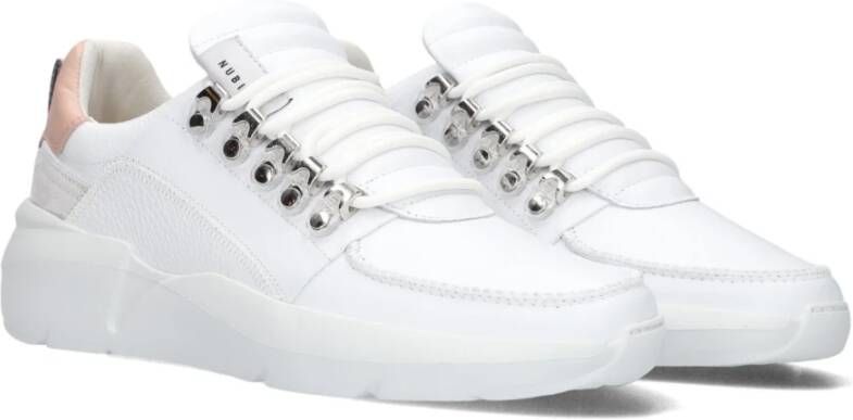 Nubikk Witte lage sneakers met chunky zool White Dames