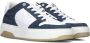 Nubikk Witte Leren Lage Sneakers met Blauwe Details Blue Dames - Thumbnail 2