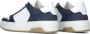 Nubikk Witte Leren Lage Sneakers met Blauwe Details Blue Dames - Thumbnail 3